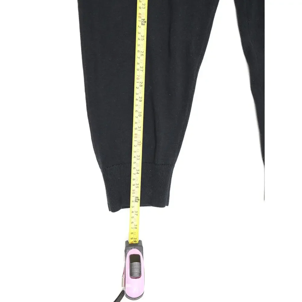 Quiet Luxury Luxe Lounge J.Crew Cotton Cashmere Black Jogger Athleisure Pristine